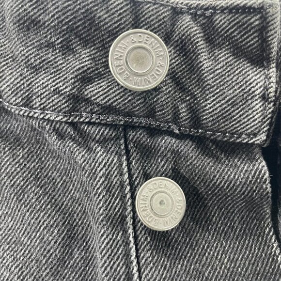 H&M Button Fly Denim Cutoff Distressed Shorts Summer Grunge Festival Size 6 - Picture 3 of 11